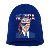 Merica Joe Biden 4th Of July Patriotic American Bandana Meaningful Gift Short Acrylic Beanie