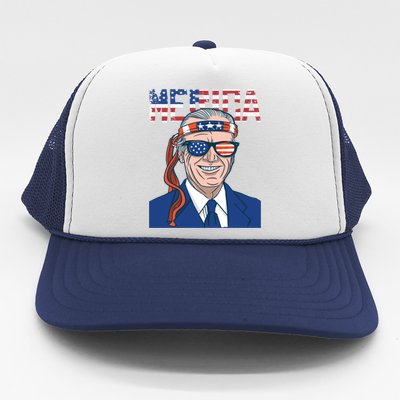 Merica Joe Biden 4th Of July Patriotic American Bandana Meaningful Gift Trucker Hat