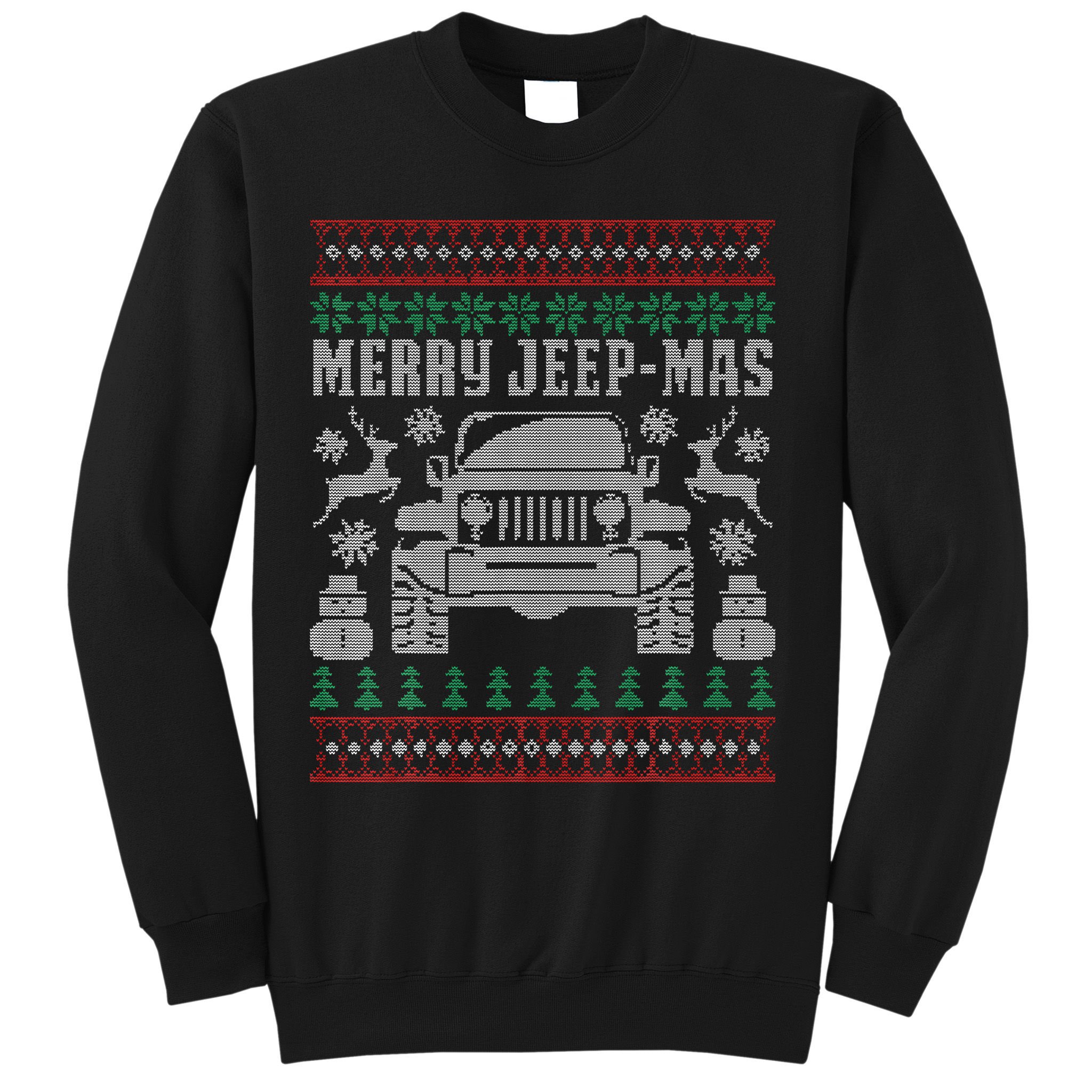 merry jeepmas buffalo plaid christmas xmas Sweatshirt