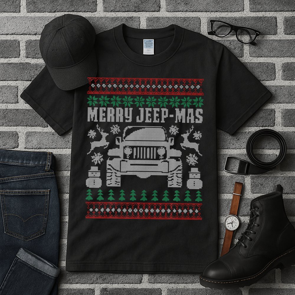merry jeepmas buffalo plaid christmas xmas Tall T-Shirt