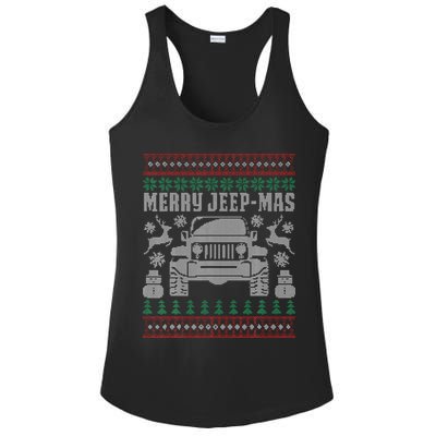merry jeepmas buffalo plaid christmas xmas Ladies PosiCharge Competitor Racerback Tank