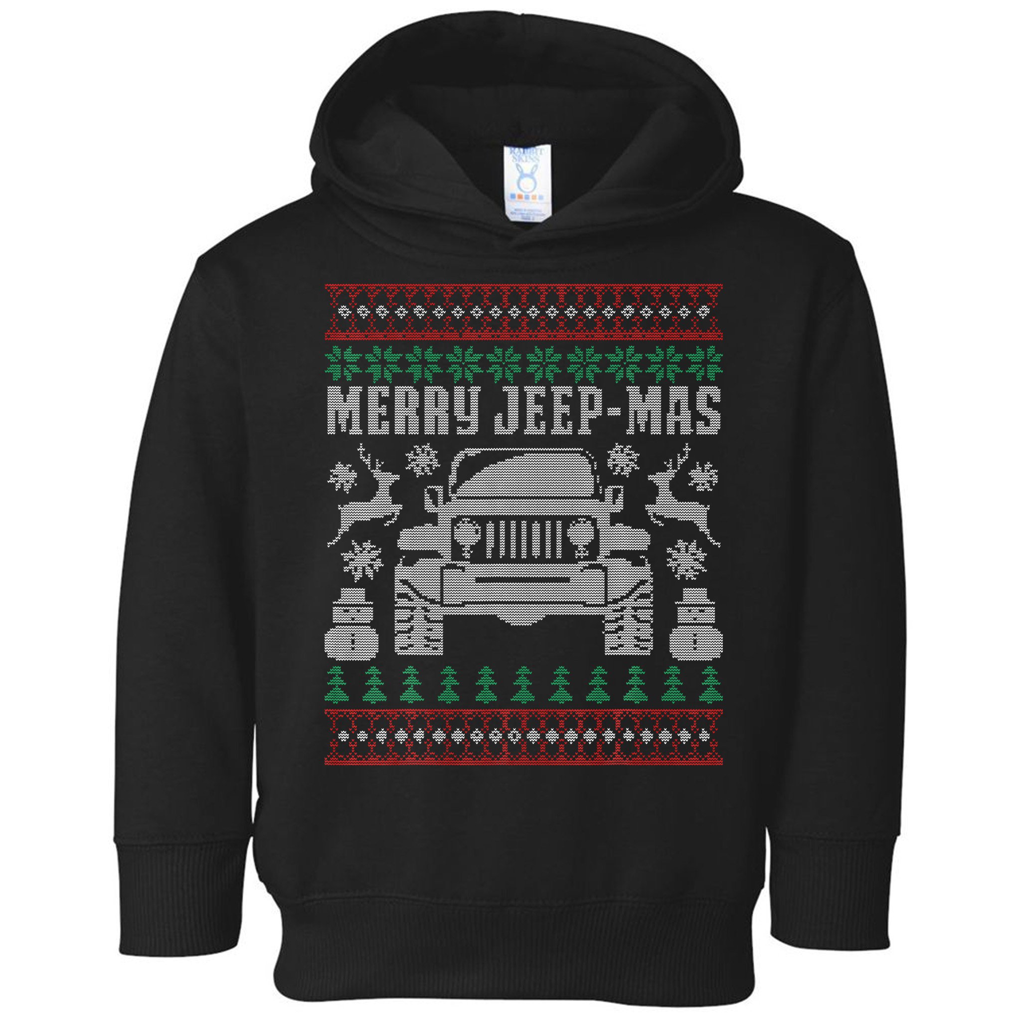 merry jeepmas buffalo plaid christmas xmas Toddler Hoodie