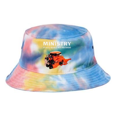 Ministry Jesus Built My Hotrod Tie Dye Newport Bucket Hat