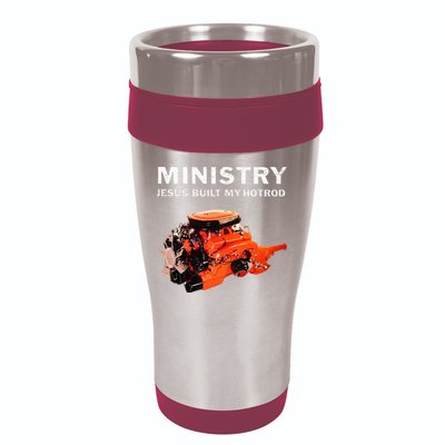 Ministry Jesus Built My Hotrod 16oz Travel Tumbler