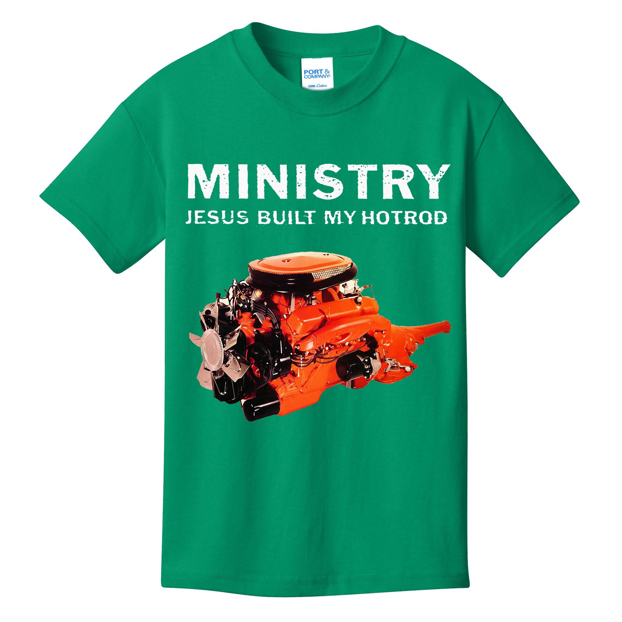 Ministry Jesus Built My Hotrod Kids T-Shirt