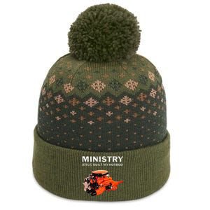 Ministry Jesus Built My Hotrod The Baniff Cuffed Pom Beanie