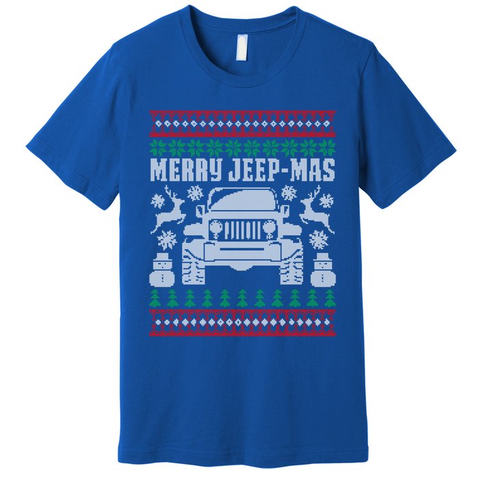 Merry Jeepmas Buffalo Plaid Christmas Xmas Funny Gift Gift Premium T-Shirt