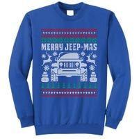 Merry Jeepmas Buffalo Plaid Christmas Xmas Funny Gift Gift Tall Sweatshirt