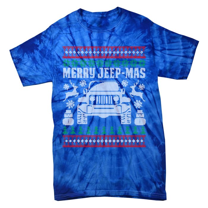 Merry Jeepmas Buffalo Plaid Christmas Xmas Funny Gift Gift Tie-Dye T-Shirt