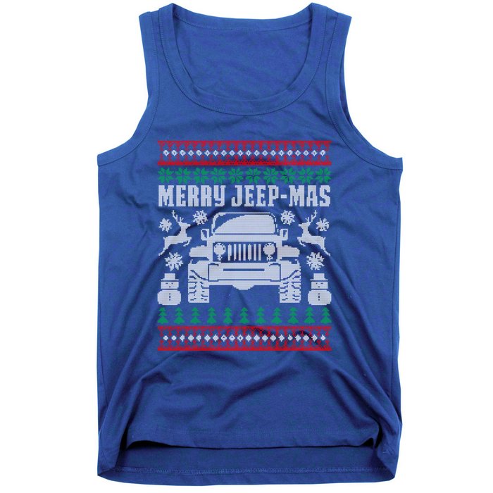 Merry Jeepmas Buffalo Plaid Christmas Xmas Funny Gift Gift Tank Top