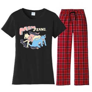 Mom Jeans Band Puppy Love Classic Premium Women's Flannel Pajama Set