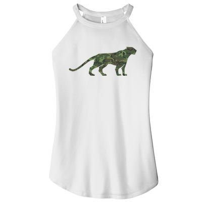 Military Jaguar Camo Print Us Panther Veteran Women’s Perfect Tri Rocker Tank