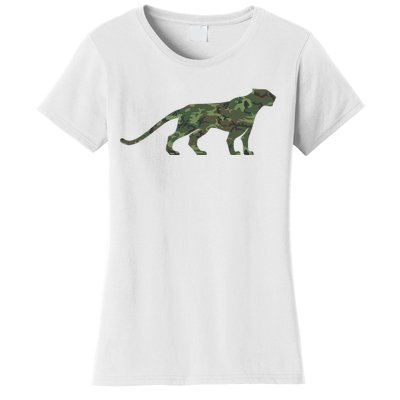 Military Jaguar Camo Print Us Panther Veteran Women's T-Shirt