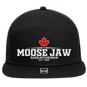 Moose Jaw Canada 7 Panel Mesh Trucker Snapback Hat