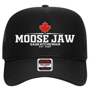 Moose Jaw Canada High Crown Mesh Back Trucker Hat