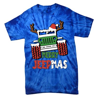 Merry Jeepmas Christmas Truck Christmas Xmas Cars Enthusiast Great Gift Tie-Dye T-Shirt