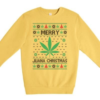 Merry Juana Christmas Ugly Christmas Sweater Premium Crewneck Sweatshirt