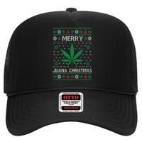 Merry Juana Christmas Ugly Christmas Sweater High Crown Mesh Back Trucker Hat