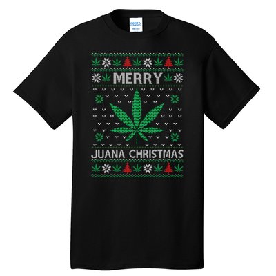 Merry Juana Christmas Ugly Christmas Sweater Tall T-Shirt