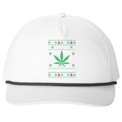 Merry Juana Christmas Ugly Christmas Sweater Snapback Five-Panel Rope Hat