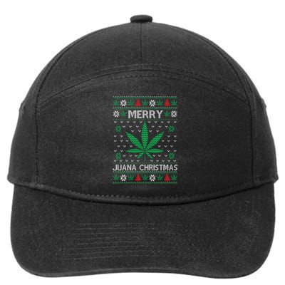 Merry Juana Christmas Ugly Christmas Sweater 7-Panel Snapback Hat