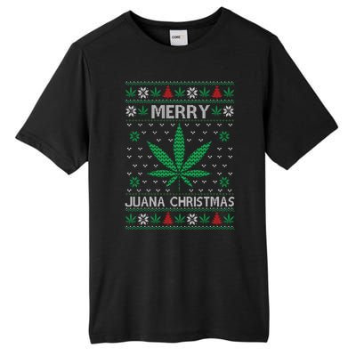 Merry Juana Christmas Ugly Christmas Sweater Tall Fusion ChromaSoft Performance T-Shirt