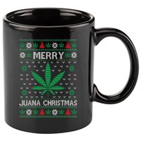 Merry Juana Christmas Ugly Christmas Sweater 11oz C Handle Ceramic Mug