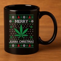Merry Juana Christmas Ugly Christmas Sweater 11oz C Handle Ceramic Mug