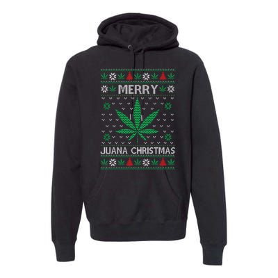 Merry Juana Christmas Ugly Christmas Sweater Premium Hoodie