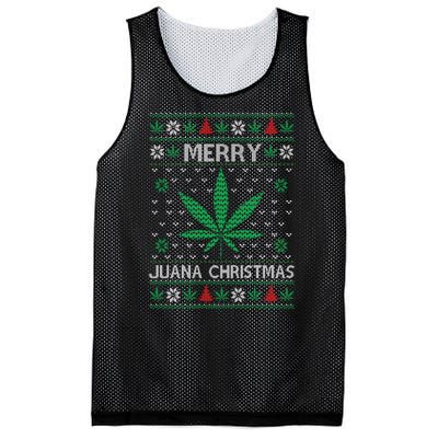 Merry Juana Christmas Ugly Christmas Sweater Mesh Reversible Basketball Jersey Tank