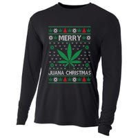 Merry Juana Christmas Ugly Christmas Sweater Cooling Performance Long Sleeve Crew