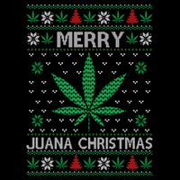 Merry Juana Christmas Ugly Christmas Sweater Cooling Performance Long Sleeve Crew