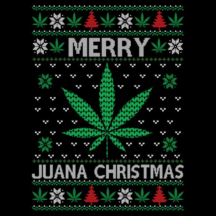Merry Juana Christmas Ugly Christmas Sweater Cooling Performance Long Sleeve Crew