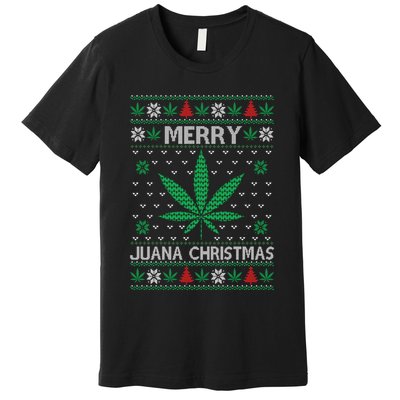 Merry Juana Christmas Ugly Christmas Sweater Premium T-Shirt