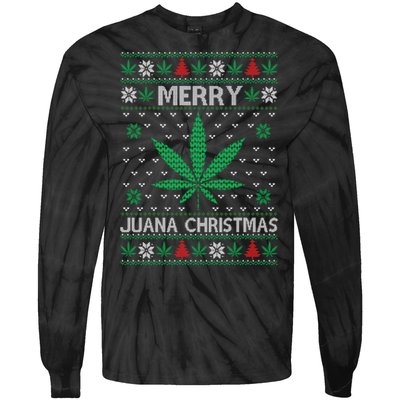 Merry Juana Christmas Ugly Christmas Sweater Tie-Dye Long Sleeve Shirt