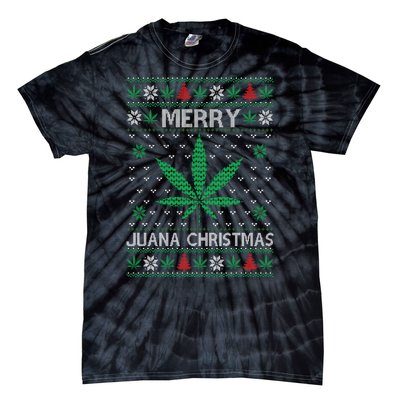 Merry Juana Christmas Ugly Christmas Sweater Tie-Dye T-Shirt