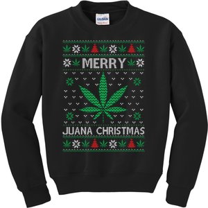 Merry Juana Christmas Ugly Christmas Sweater Kids Sweatshirt