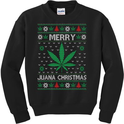 Merry Juana Christmas Ugly Christmas Sweater Kids Sweatshirt