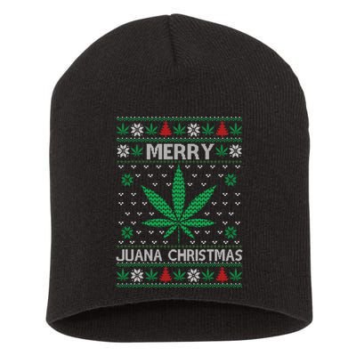 Merry Juana Christmas Ugly Christmas Sweater Short Acrylic Beanie