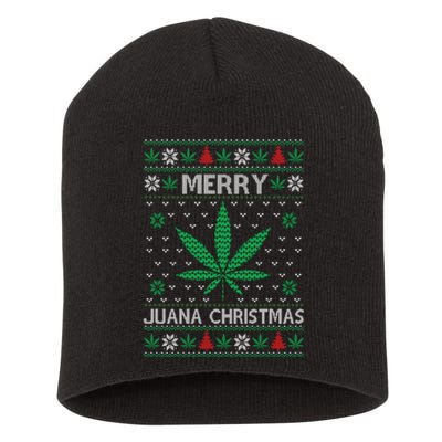 Merry Juana Christmas Ugly Christmas Sweater Short Acrylic Beanie