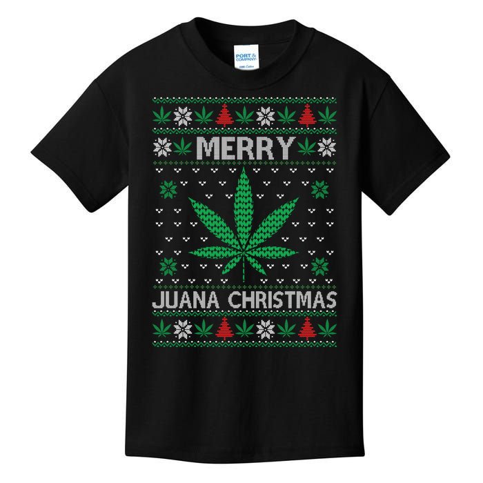 Merry Juana Christmas Ugly Christmas Sweater Kids T-Shirt