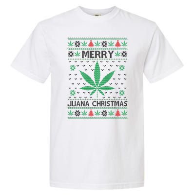 Merry Juana Christmas Ugly Christmas Sweater Garment-Dyed Heavyweight T-Shirt