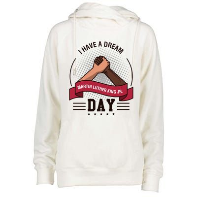 MLK JR Day His Dream Is My Dream Womens Funnel Neck Pullover Hood