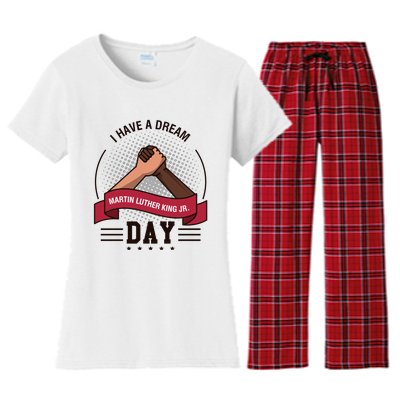 MLK JR Day His Dream Is My Dream Women's Flannel Pajama Set