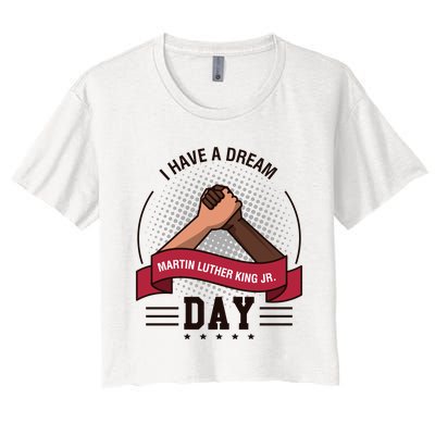 MLK JR Day His Dream Is My Dream Women's Crop Top Tee