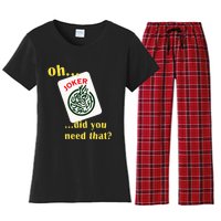 Mahjong Joker Designs Women's Flannel Pajama Set