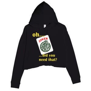 Mahjong Joker Designs Crop Fleece Hoodie