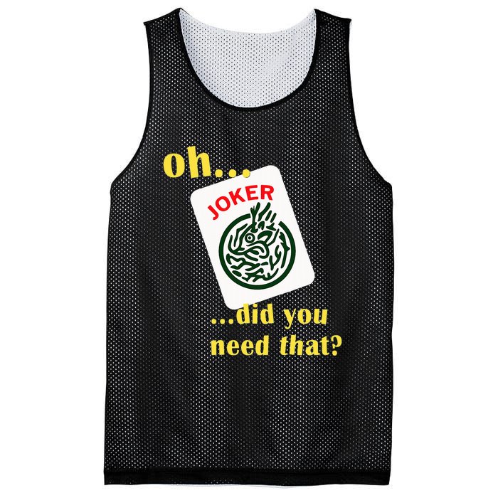 Mahjong Joker Designs Mesh Reversible Basketball Jersey Tank