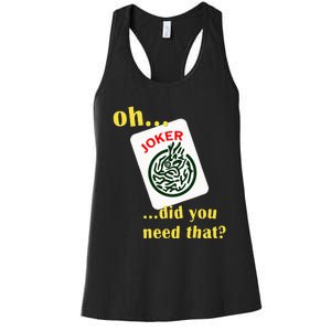 Mahjong Joker Designs Women's Racerback Tank