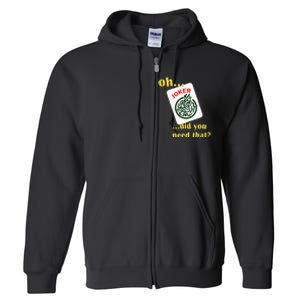 Mahjong Joker Designs Full Zip Hoodie